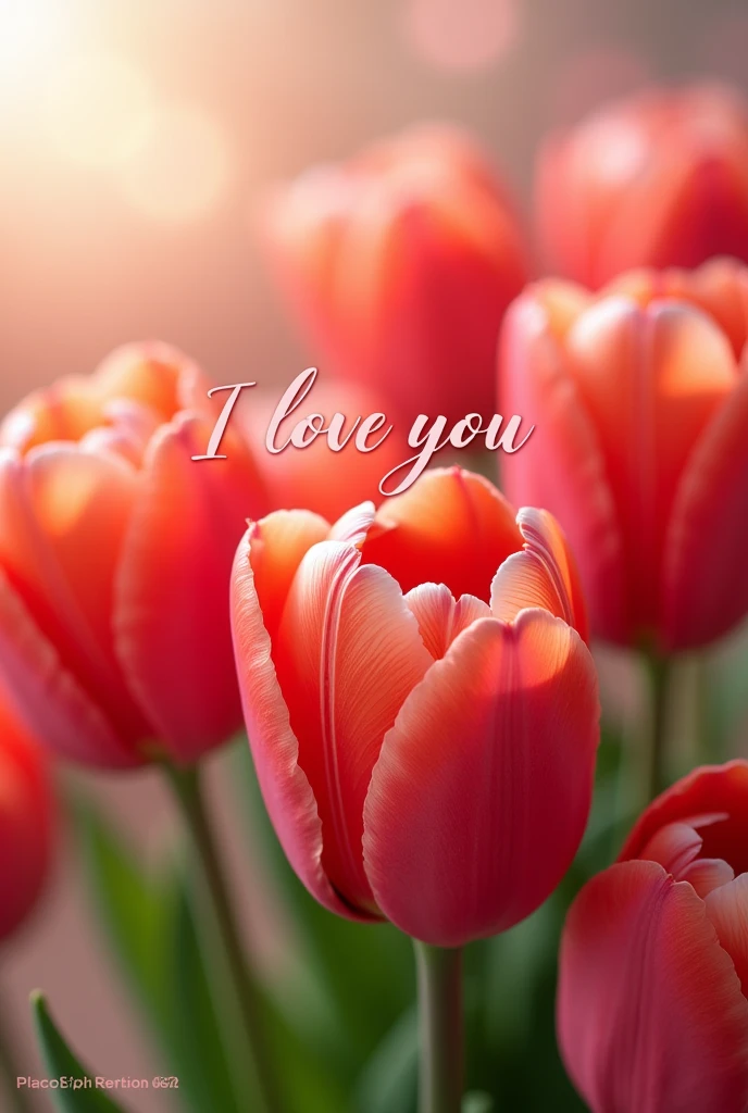 Image for cell phone wallpaper of tulips and that says Ashley's name and I LOVE YOU