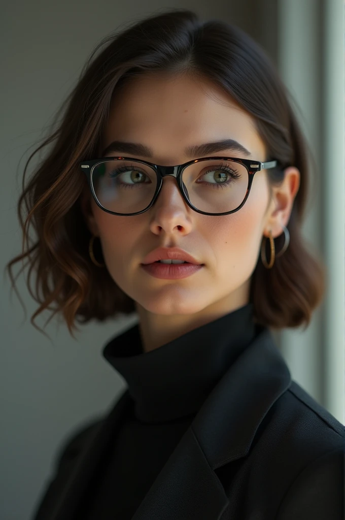 woman with glasses