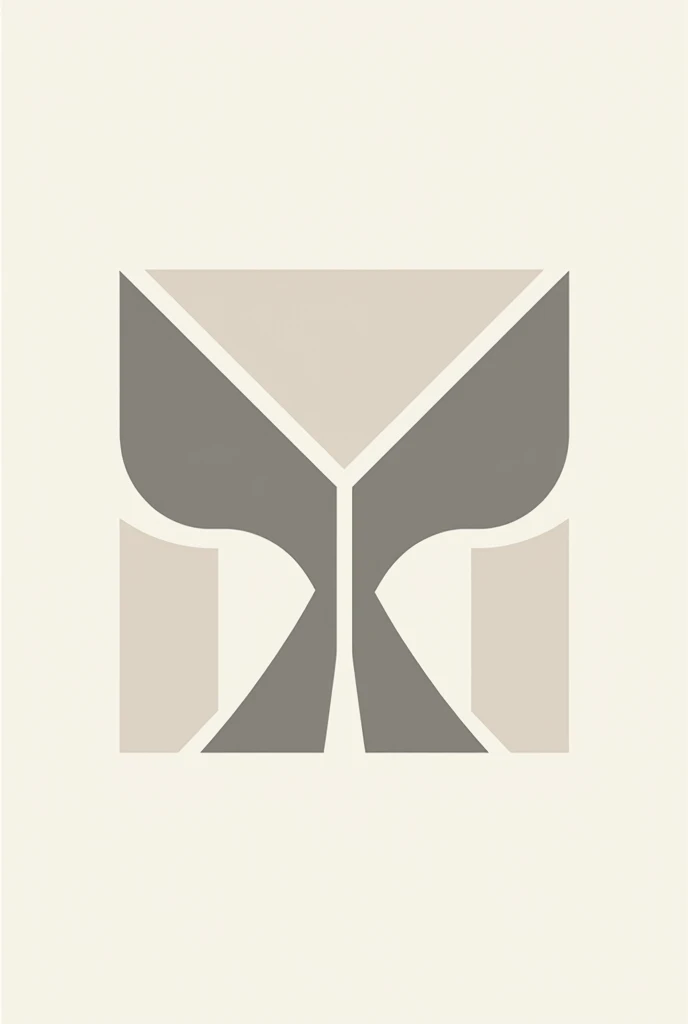 Can you make me a logo that refers to a bird?,that is symmetrical , assimilated to architecture, with simple square geometry
