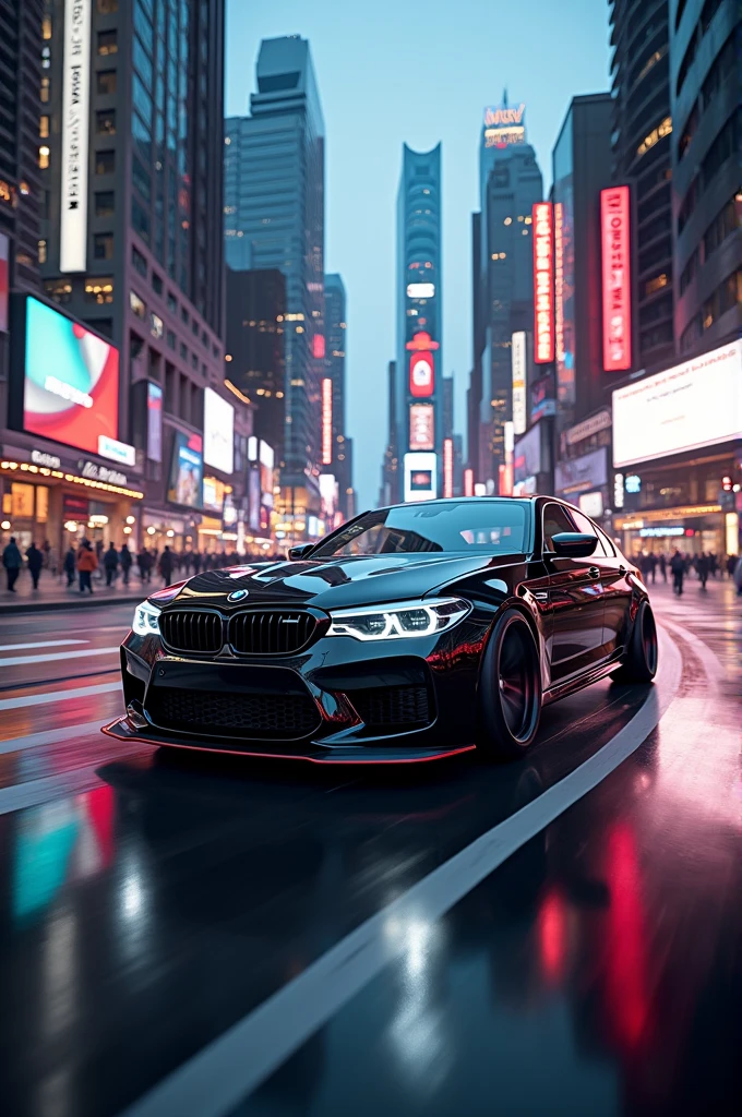 Bmw m5 black city