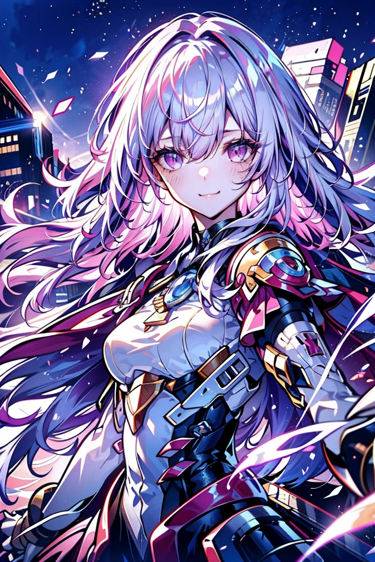 粉色的hair,Long hair,Gift from the Sky,Ikaros,(best quality, Detailed background, high resolution, ridiculous, bloom, disheveled hair, shiny hair, exposed to light, High and cold, Focused and meticulous gaze),Holy girl,粉色hair,Purple Eyes,Smile,1 girl with facial paralysis, earpiece, long hair, silver hair, What's the big deal_Chest, put your arms behind your back, daytime, Outdoor sports, Black Forest, water, Creek,
hair_decorate, (hair over one eye), whole body, portrait,
