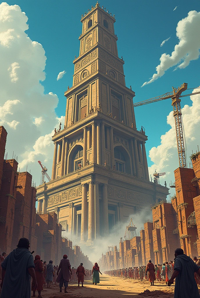 comics strip of the tower of babel