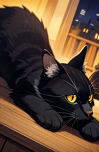 Here is the illustration of the small black cat in a fantastical, anime-style night scene. I hope you find it inspiring! If you need any adjustments or additional details, feel free to ask.