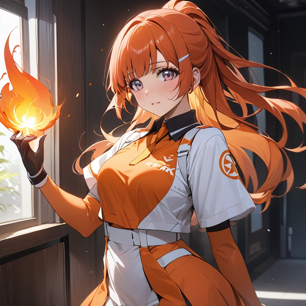 ((Highest quality)), ((masterpiece)), (detailed), (Perfect Face)、The woman is Reika Aoki with semi-long hair、The woman is a Team Flare underling and is wearing a Team Flare underling outfit.