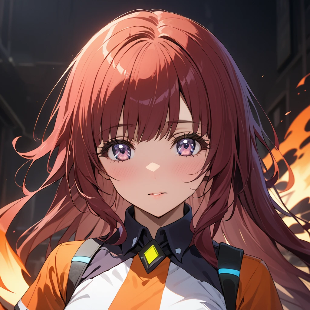 ((Highest quality)), ((masterpiece)), (detailed), (Perfect Face)、The woman is Reika Aoki with semi-long hair、The woman is a Team Flare underling and is wearing a Team Flare underling outfit.