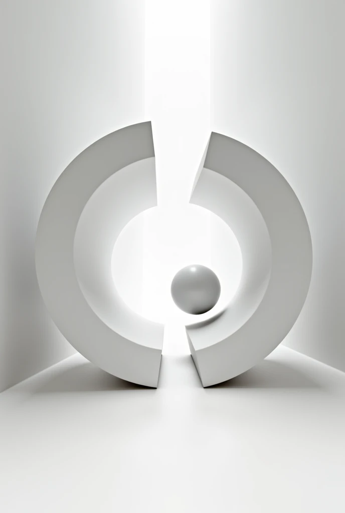 Draw a tube split in half in which a ball is running.