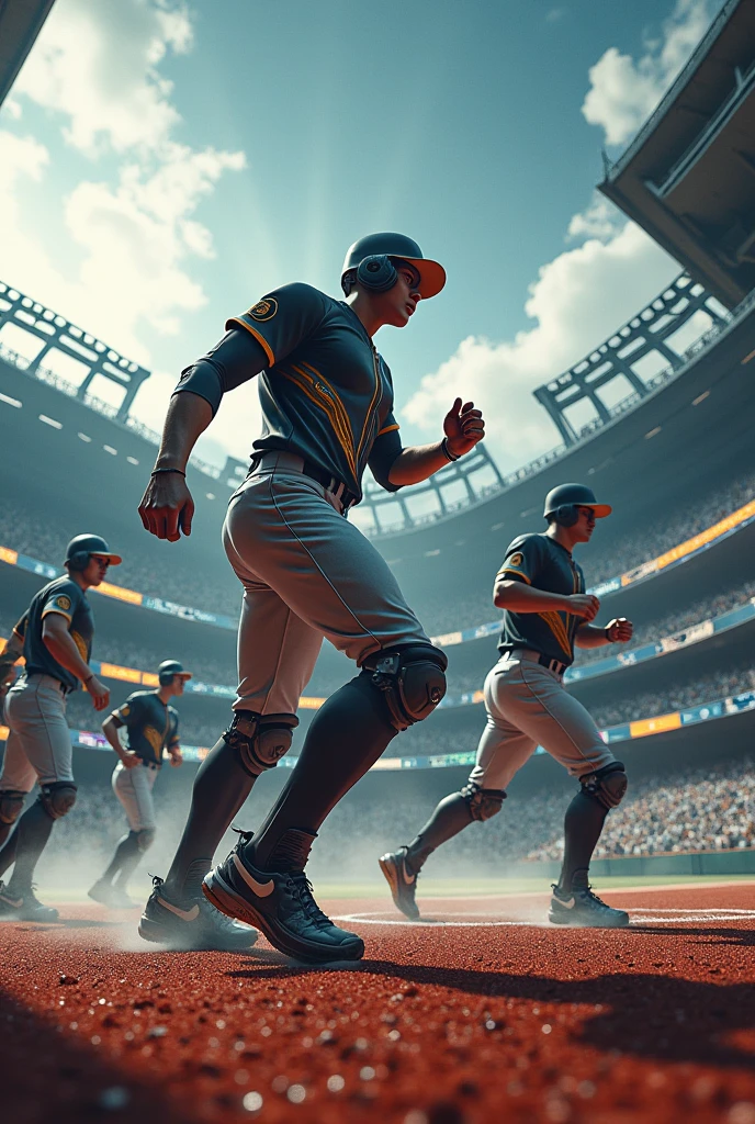Metal baseball area
