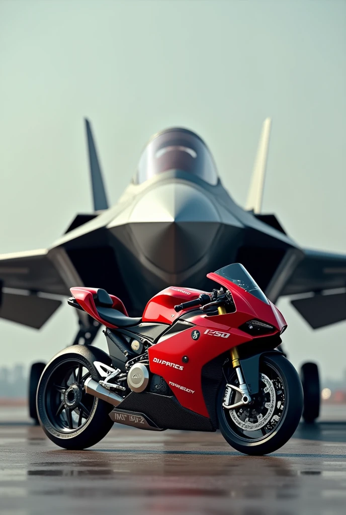 F-22 raptor stand behind ducati v4 sp 2