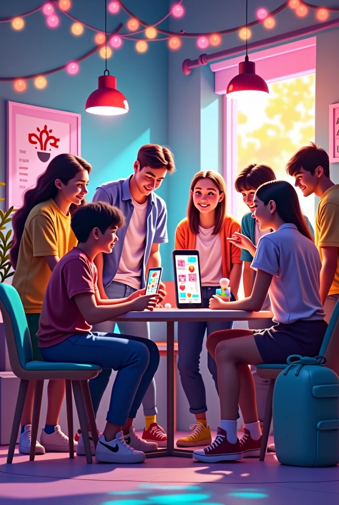 students using tiktok
