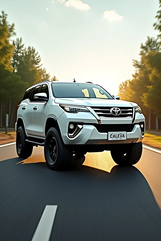 White fortuner -tyres 
