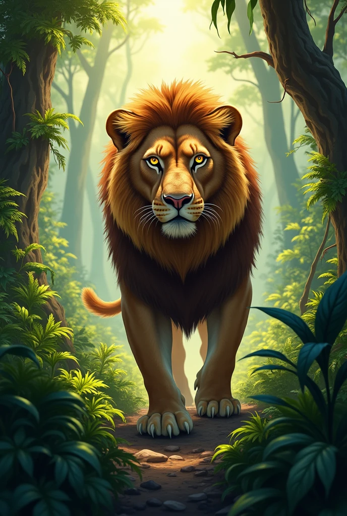 Lion in jungle