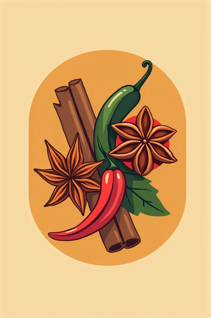 Cinnamon anise chili logo