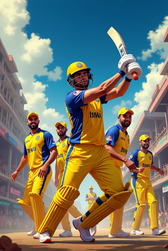 Ful Chennai super kings team in UP