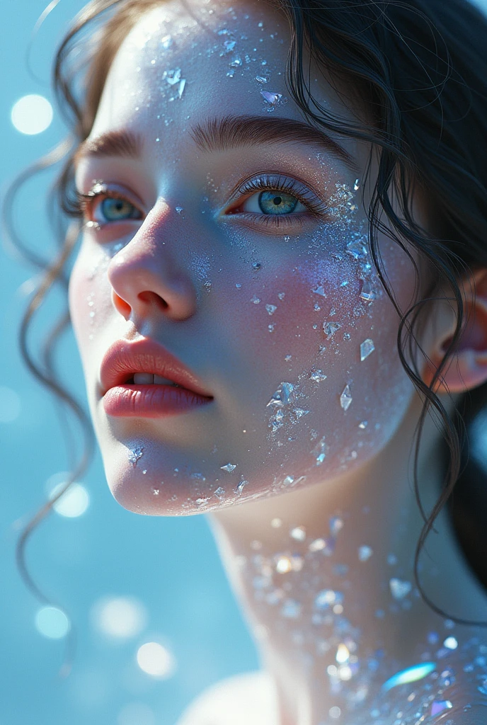 Creating a prompt that would guarantee a perfect score is challenging, as the evaluation of art is often subjective. However, I can provide a highly detailed and creative prompt that should maximize the potential for a top-quality artwork. Here's a suggestion:
---
**Prompt:**
"Create a hyper-realistic portrait of a girl who is entirely made out of diamond. Her face should reflect intricate, multi-faceted diamond details with light refracting and casting subtle rainbows. The diamond facets should seamlessly blend with human features, like eyes, lips, and hair, yet retain the crystalline texture. The lighting should be natural, casting soft, realistic shadows that enhance the three-dimensionality of her diamond form. The background should be a soft gradient, transitioning from deep blue to white, to emphasize the sparkling, transparent qualities of the diamond. The overall mood should be ethereal and serene, capturing the delicate balance between the hardness of the diamond and the softness of human features."
Keywords:
1. Diamond texture
2. Crystal-clear
3. Faceted surfaces
4. Lifelike diamond
5. Gemstone skin
6. Sparkling reflections
7. Prismatic colors
8. Iridescent glow
9. Refractive light
10. Transparent surfaces
11. Flawless clarity
12. Radiant shine
13. Faceted edges
14. Jewel-like details
15. High-gloss finish
16. Brilliant cut
17. Multi-faceted
18. Ultra-polished
19. Glittering facets
20. Spectral highlights
21. Gemstone realism
22. Precious stones
23. Ultra-clear crystal
24. Vivid refractions
25. Intricate carving
26. Light dispersion
27. Radiant beauty
28. Diamond glimmer
29. Ultra-sharp facets
30. Chiseled features
31. Prism effect
32. Gleaming surface
33. Ethereal glow
34. Diamond aura
35. Reflective diamond
36. Ultra-realistic gem
37. Crystal-like clarity
38. Glittering details
39. Diamond anatomy
40. Realistic gemstone
41. Shimmering surface
42. Optical brilliance
43. Ultra-detailed cuts
44. Crystal lattice
45. Hyper-realistic diamond
46. Facete