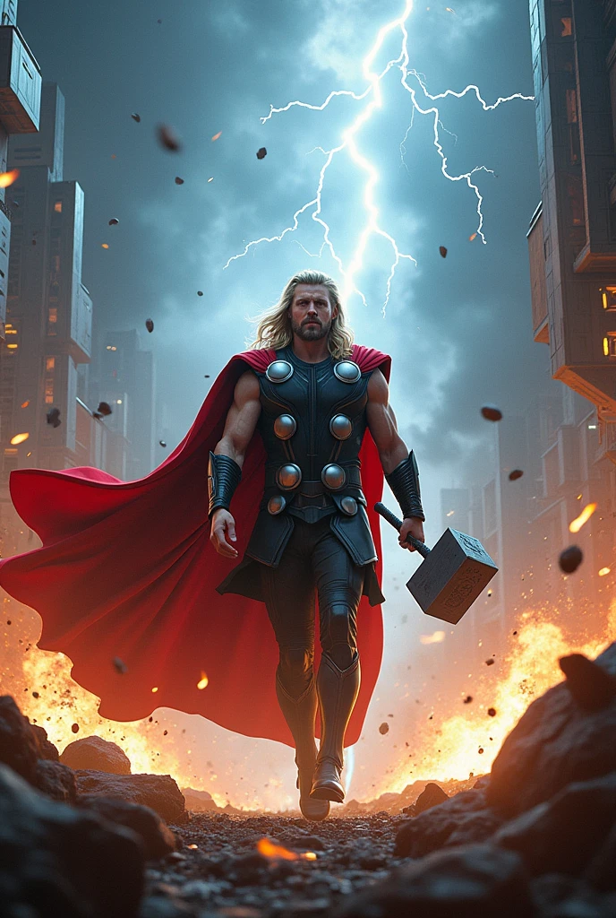 Create thor landing in wakanda scene from infinity war