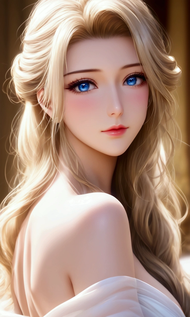 score_9, score_8_Excellent, score_7_Excellent,非常にbeautiful女性の顔,Mature Woman,anime,Unreal beauty,Eyes that seem to be sucked in,beautiful化粧,ゆるくウェーブの掛かった非常にbeautiful髪,Goddess of Fantasy,Royal Queen,Luxury bedroom,Rin々A funny expression,A look full of self,Enchanting,(masterpiece, Highest quality, Highest quality, Official Art, beautiful,beautiful:1.2), (One person), Very detailed,Most detailed, Perfect Face,CG Association Hot Topics, 8K high resolution, Detailed Art,Blonde,High resolution decoration,Very long eyelashes,Perfect Eyes,Blue Eyes,nude