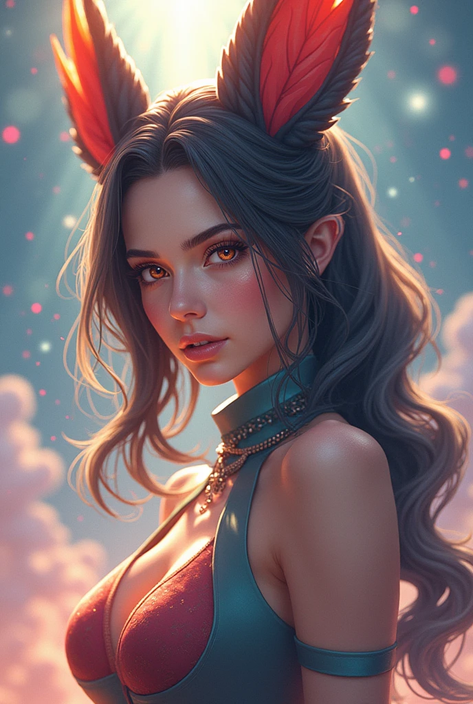 Woman with custom of Pokémon