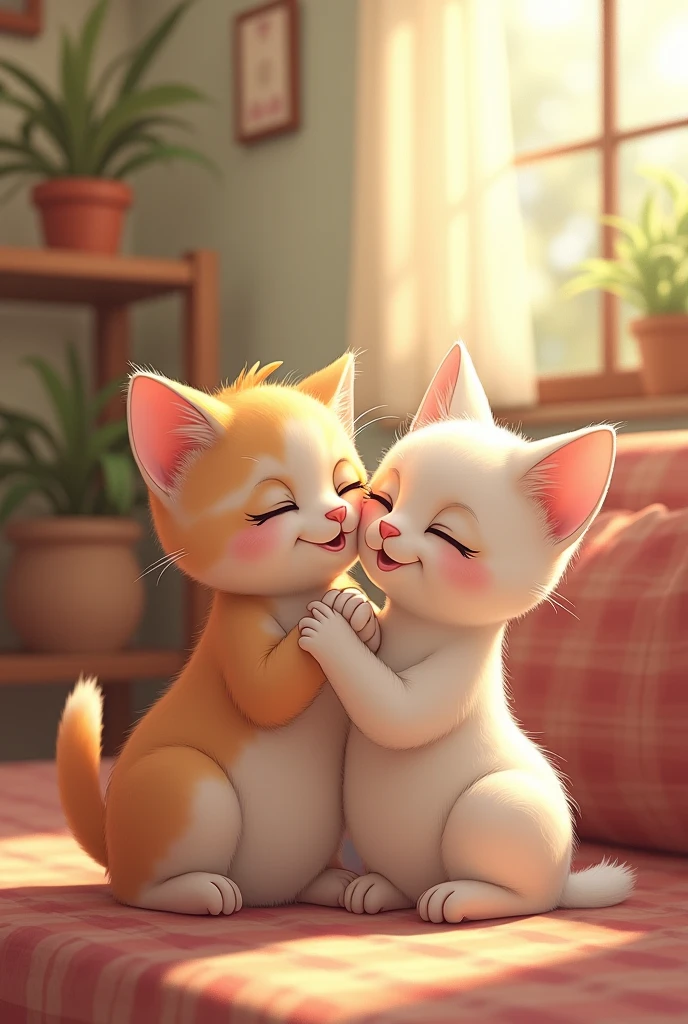 Cat with girlfriend