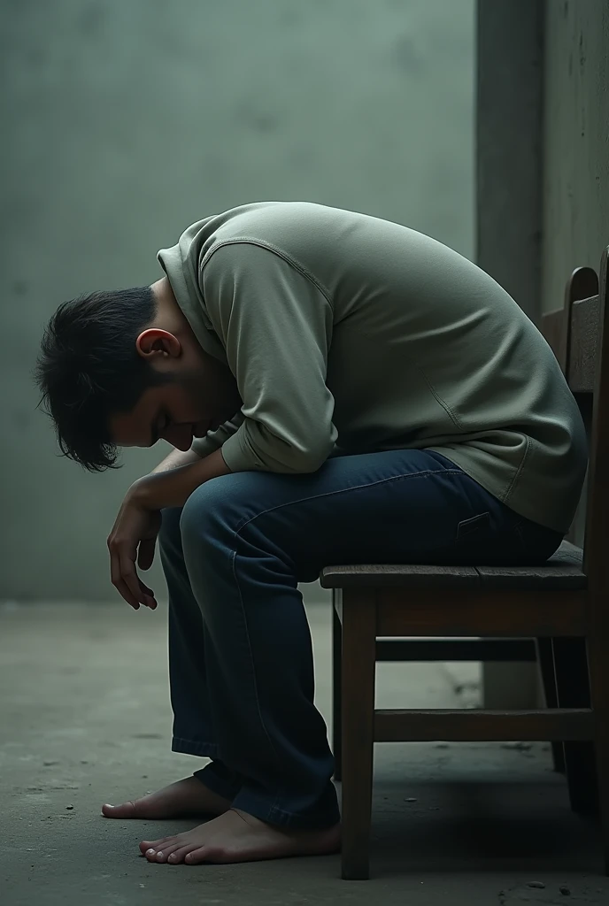 person sitting with bad posture