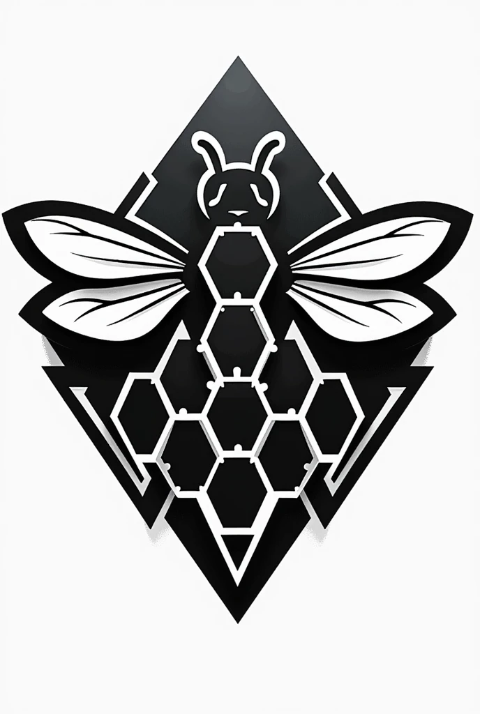 generate a logo for a bee breeding chamber that excites the animated beekeeping empire in black and white 