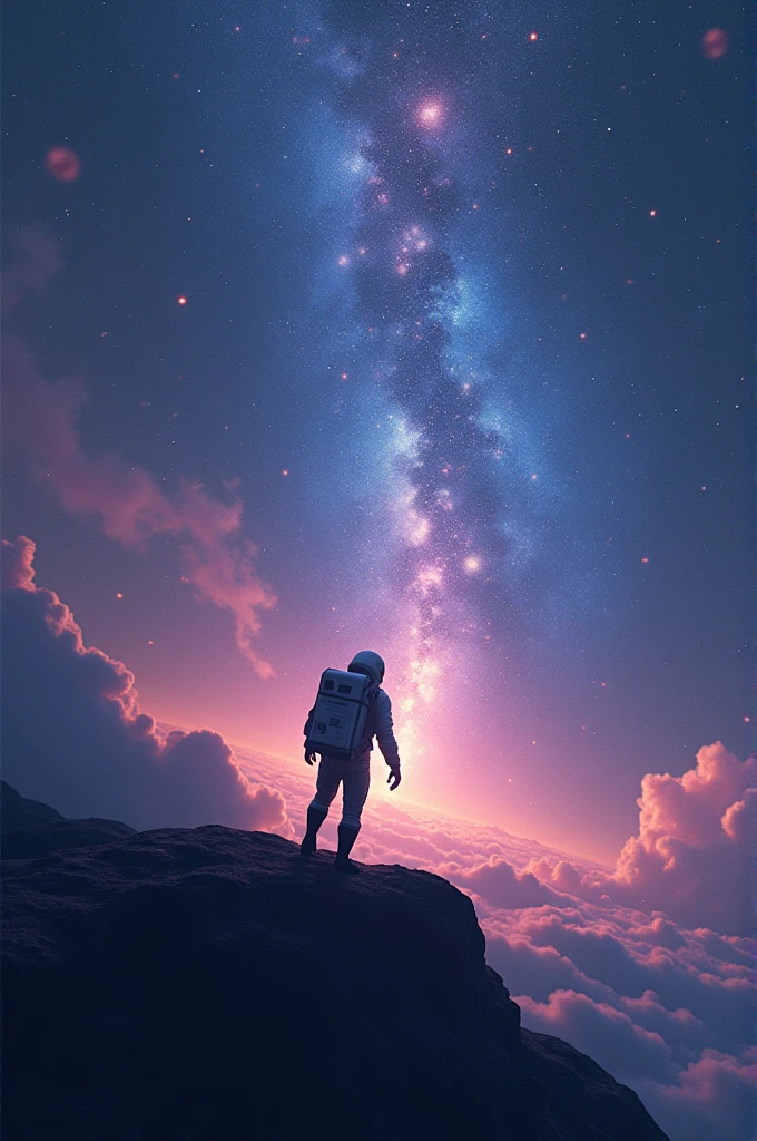 Create a  traveling in space 