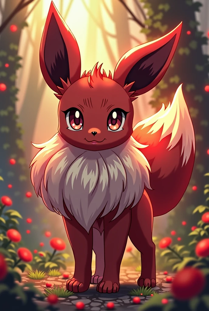 Erza fo fairytale custom of Pokémon Eevee red hair