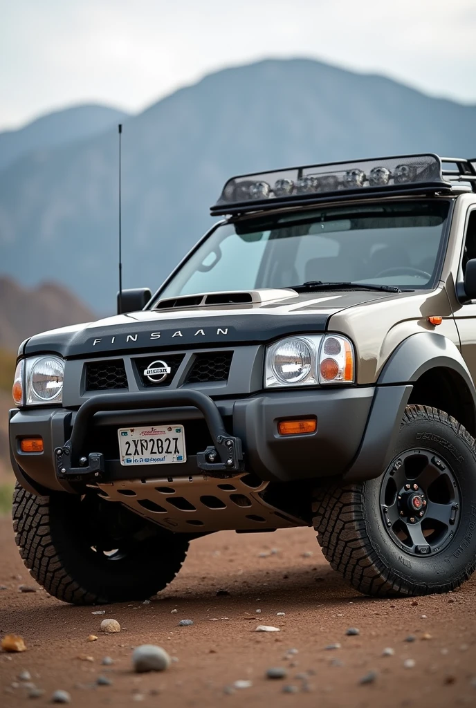 A 1998 Nissan Frontier model vehicle with the front of a 1998 Nissan Xterra