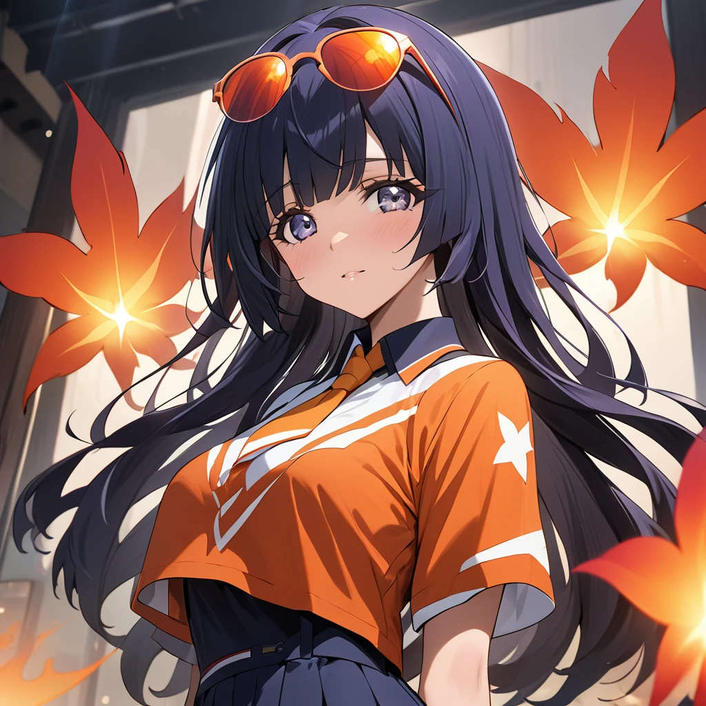 ((Highest quality)), ((masterpiece)), (detailed), (Perfect Face)、The woman is Reika Aoki, a member of the Flare Gang, with semi-long hair.、The woman is a loyal Team Flare underling who wears a Team Flare underling outfit, has a Team Flare hairstyle, and wears Team Flare tinted sunglasses.