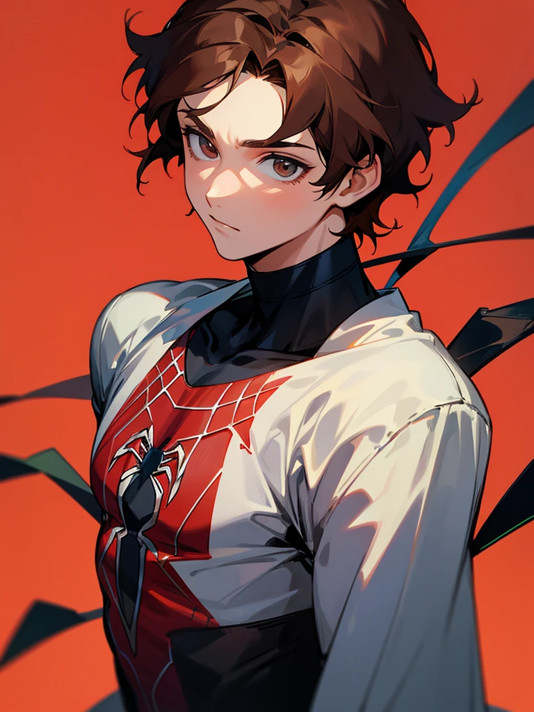 Spider-Man boy with brown hair