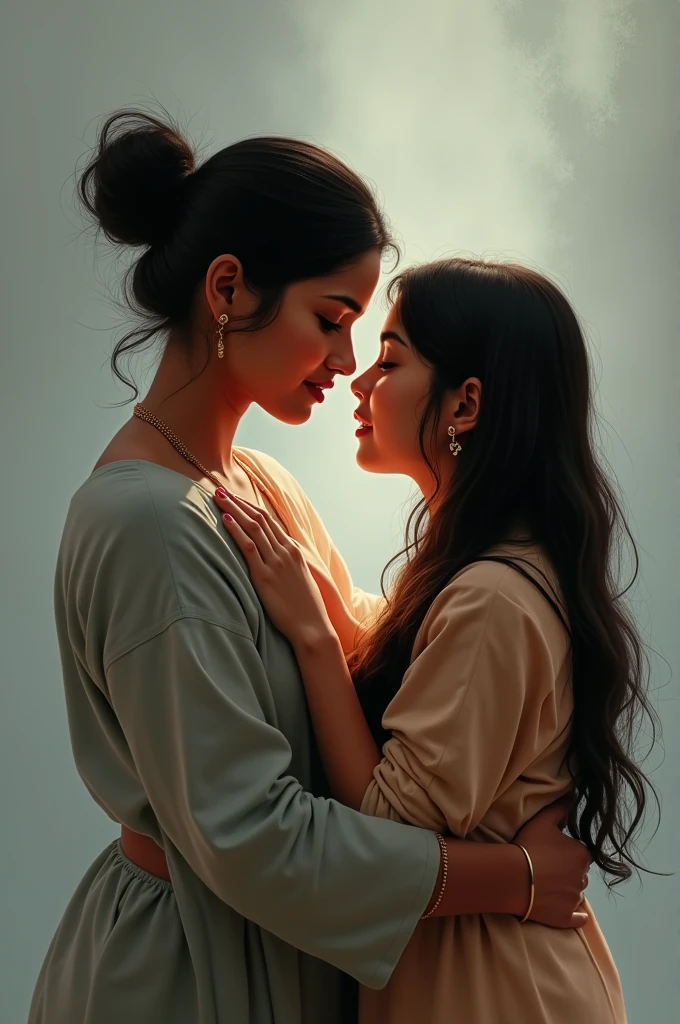 Indian lesbian mother and daughter, nude
