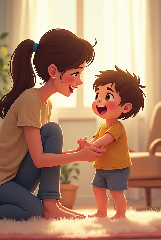 Mom, feet, tickle 