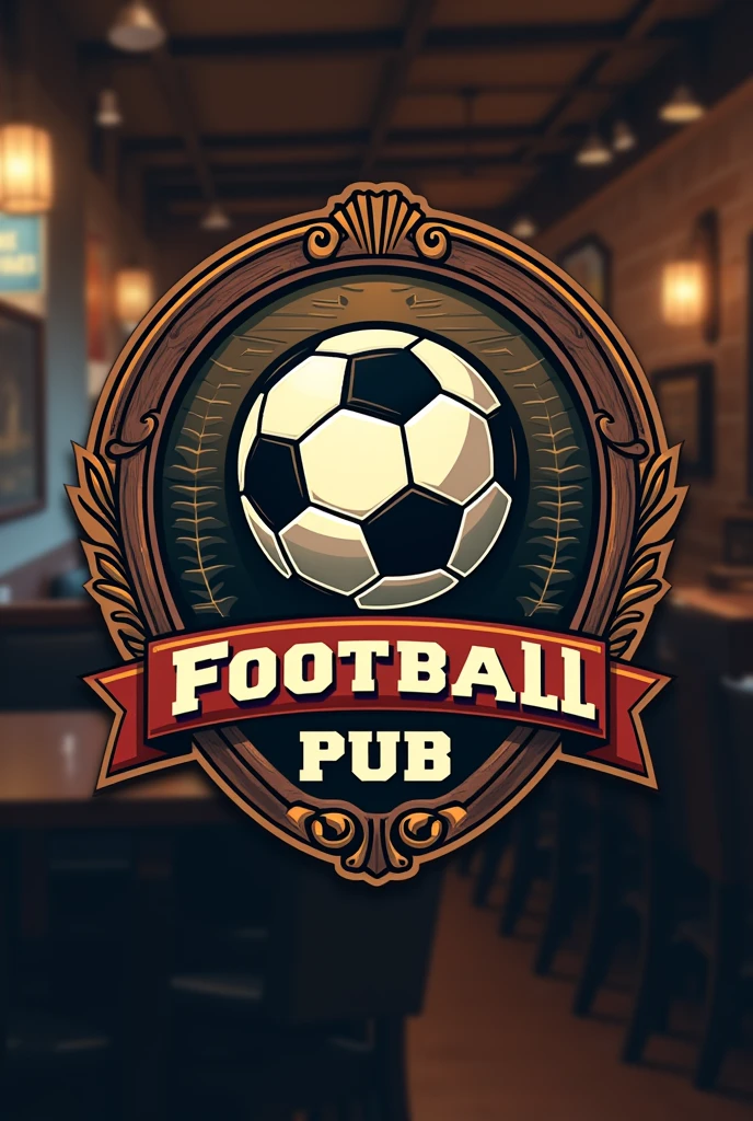Generate a logo for ‘‘The Football Pub’’ text