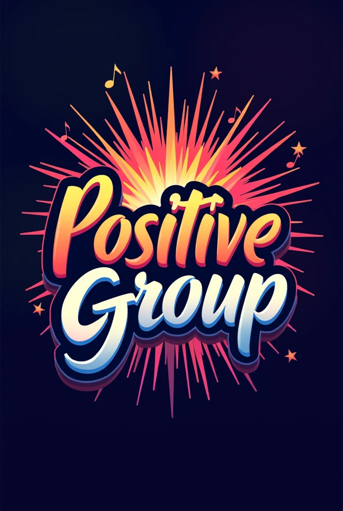 A logo that says Positive Group dedicated to music band