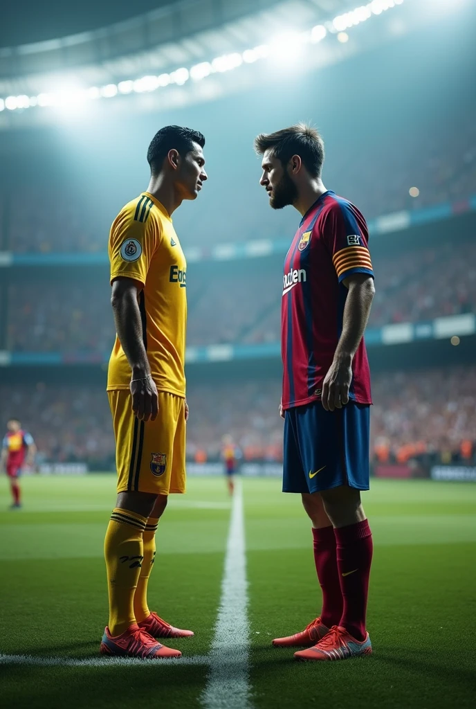 Cristiano Ronaldo and leo messi stadium on penalty goal