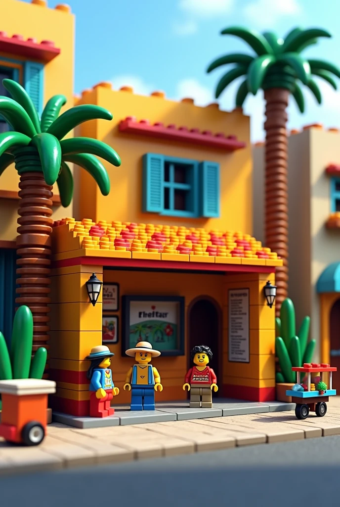 Lego bus stop in Mexico 