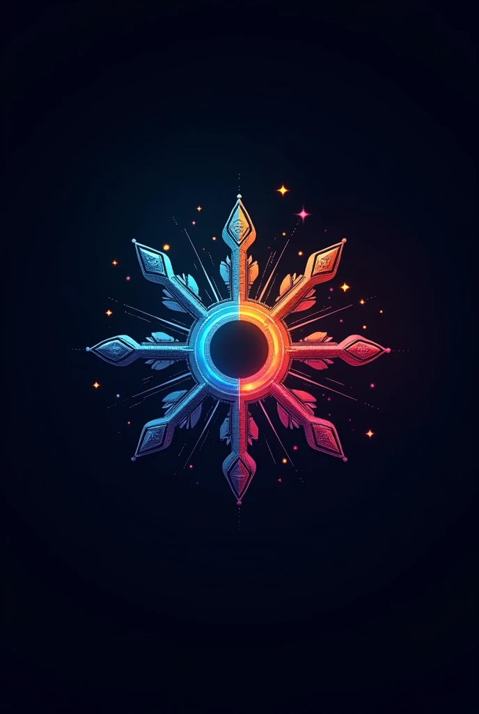 Logo for a technical channel named is Indian tech hub .
The mixture of technology and culture. Use background colour is black and blue ,orange ,pink colour in logo.
8k,Hd quality,add some cloud.