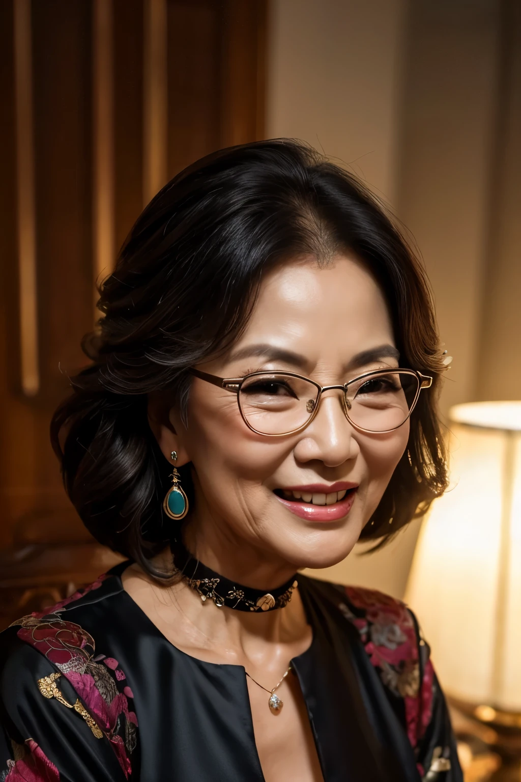 77 years old mom milf Chinese Lady large earring Big choker navel piercing decoration A bracelet realisitic Gorgeous Madame Beautiful Mature Woman sexly Smile Gentle woman navel piercing 4K High quality Gorgeous Madame Beautiful Mature Woman
