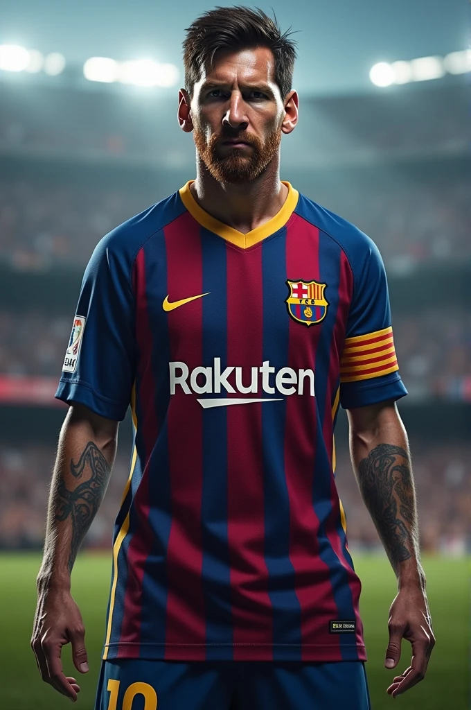 You can generate an image of Lionel Messi wearing the Barcelona shirt 