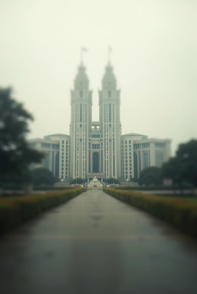 Blurred photo of Brazil&#39;s national congress 