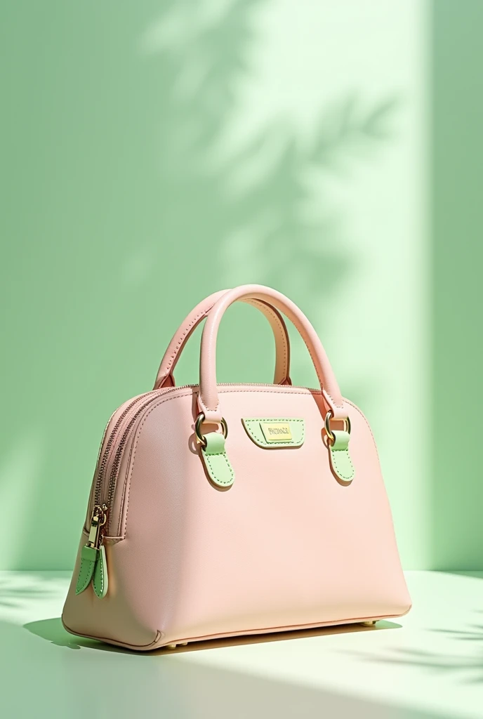Light pink and green purse
