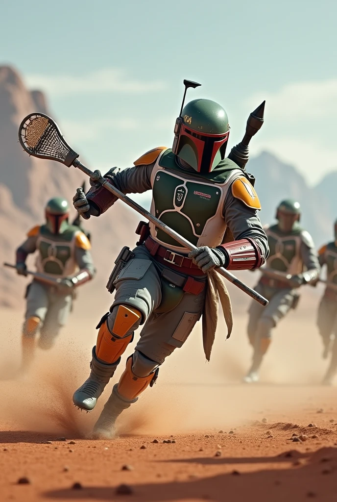 Boba Fett playing lacrosse、Star Wars、movie、Mandaean、