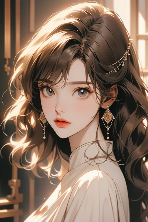 The Old Woman of the Wizard of Light, , Long side-swept bangs wavy light brown hair, Crystal Eyes, Ethnic Earrings, Fashion Out It