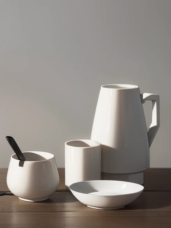 modern style, Minimalistic design, Pottery vessels, Monochrome, simple, Sophisticated, Inorganic, Modern Art