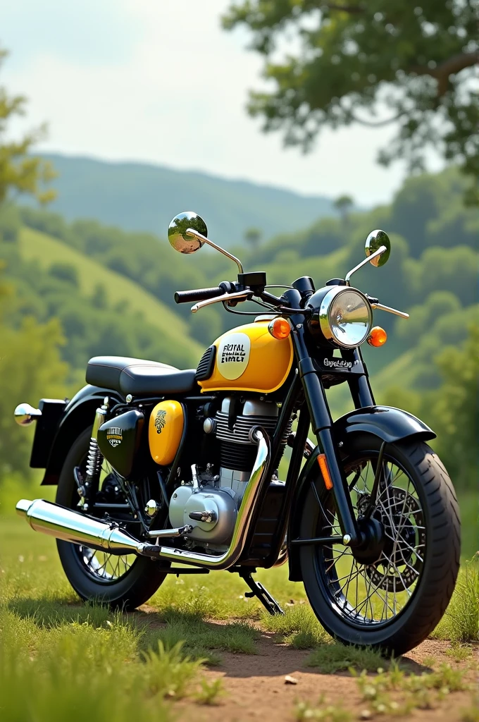 Royal enfield classic with bumblebee looks