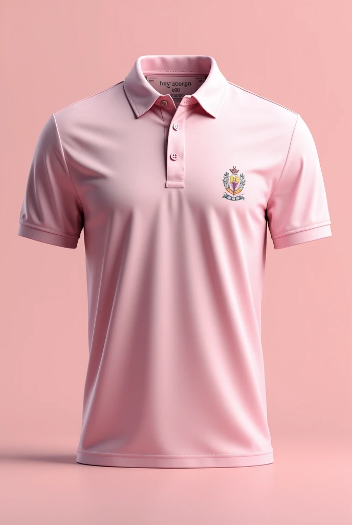 make a design for polo shirt for school office and art and design club using pink color