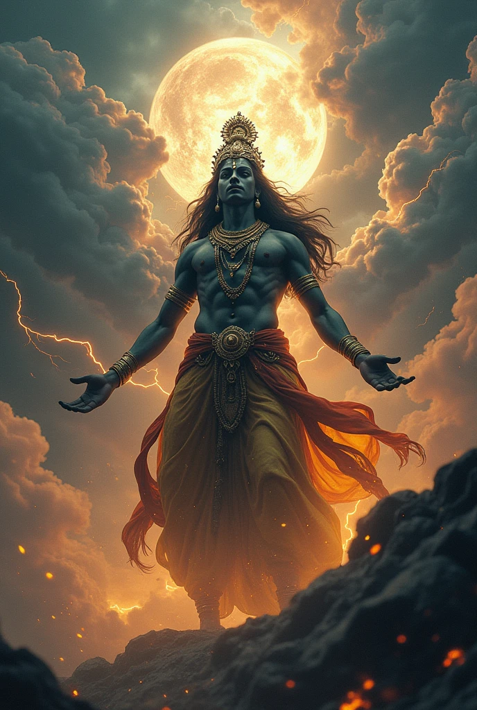 God Krishna ji you are very angry in the clouds