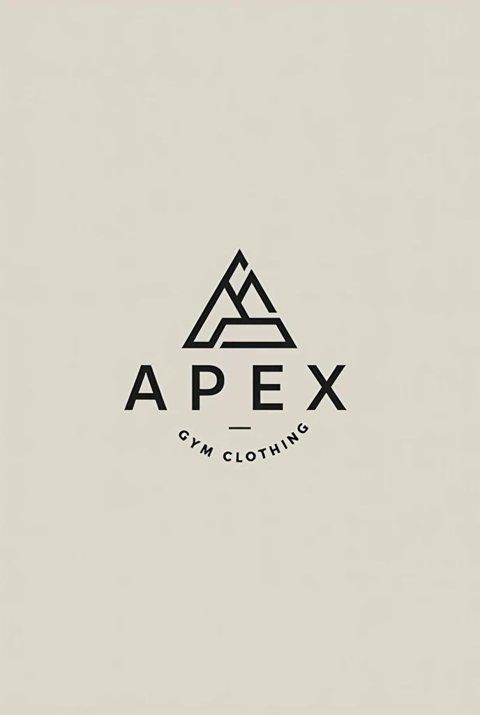 Make me a minimal yet elegant look logo for apex gym clothing 