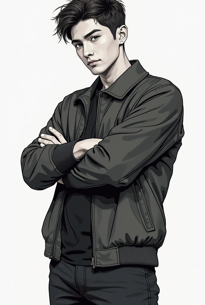 Can you draw a man like kpop star with big dick