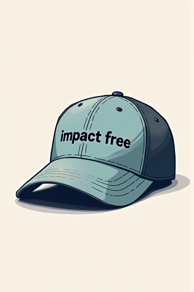 Illustration of a baseball cap with the phrase Impact Free on the front