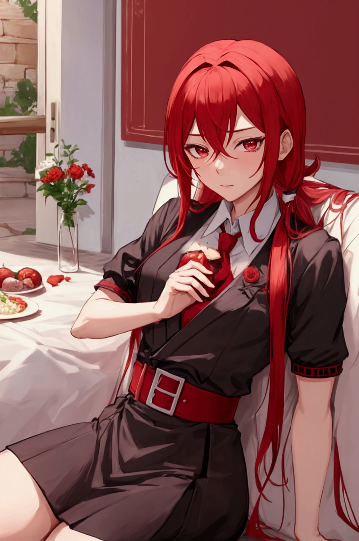 souma:food wars, red hair,femboy